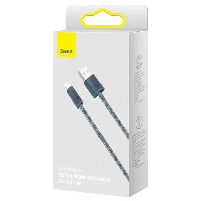 Дата кабель Baseus Dynamic Series USB to Lightning 2.4A (2m) (CALD00050) Slate Gray Дата кабель Baseus Dynamic Series USB to Lightning 2.4A (2m) (CALD00050) Slate Gray