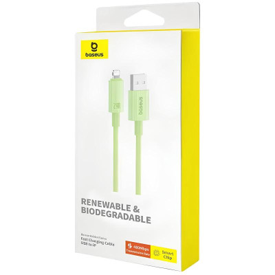 Дата кабель Baseus Habitat Series Fast Charging USB to Lightning 2.4A (2m) (P10360200) Natural Green Дата кабель Baseus Habitat Series Fast Charging USB to Lightning 2.4A (2m) (P10360200) Natural Green