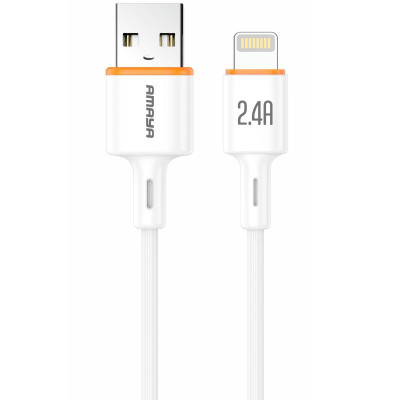 Дата кабель Amaya L66 USB to Lightning 2.4A (1m) White