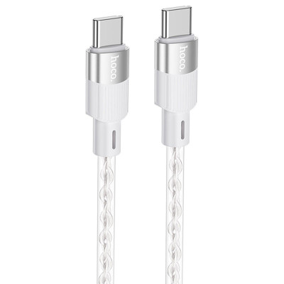 Дата кабель Hoco X99 Crystal Junction Type-C to Type-C 60W (1m) Gray
