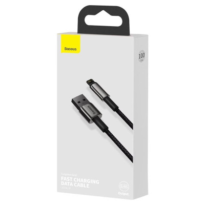 Дата кабель Baseus Tungsten Gold USB to Lightning Cable 2.4A (1m) (CALWJ-0) Black Дата кабель Baseus Tungsten Gold USB to Lightning Cable 2.4A (1m) (CALWJ-0) Black