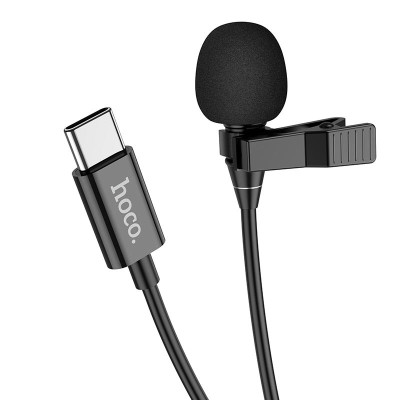 Мікрофон петличний Hoco L14 Type-C (2m) Black