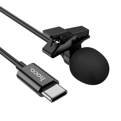 Мікрофон петличний Hoco L14 Type-C (2m) Black