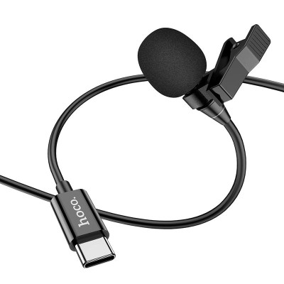 Мікрофон петличний Hoco L14 Type-C (2m) Black