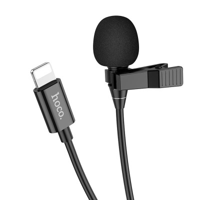 Мікрофон петличний Hoco L14 Lightning (2m) Black Мікрофон петличний Hoco L14 Lightning (2m) Black