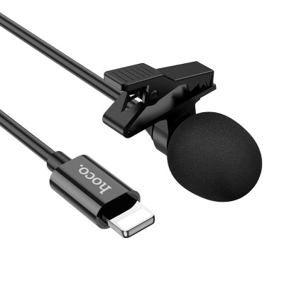 Мікрофон петличний Hoco L14 Lightning (2m) Black Мікрофон петличний Hoco L14 Lightning (2m) Black