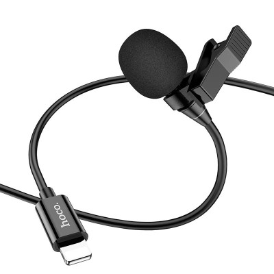 Мікрофон петличний Hoco L14 Lightning (2m) Black Мікрофон петличний Hoco L14 Lightning (2m) Black