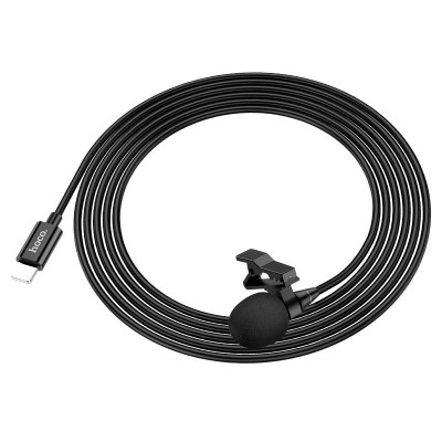 Мікрофон петличний Hoco L14 Lightning (2m) Black Мікрофон петличний Hoco L14 Lightning (2m) Black