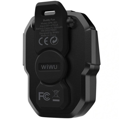 Bluetooth Колонка WiWU SPK-001 Buddy Fun with Magnetic Clip Black Bluetooth Колонка WiWU SPK-001 Buddy Fun with Magnetic Clip Black