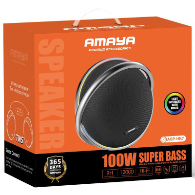 Bluetooth Колонка Amaya HK7 100W Black Bluetooth Колонка Amaya HK7 100W Black