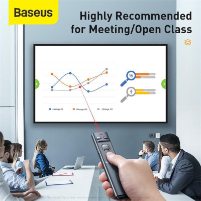 Лазерна указка Baseus Orange Dot Wireless Presenter (Red Laser) (ACFYB-0) Grey Лазерна указка Baseus Orange Dot Wireless Presenter (Red Laser) (ACFYB-0) Grey