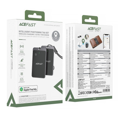 Трекер Acefast S3 Metal Card 100 mAh (2ps) Gray Трекер Acefast S3 Metal Card 100 mAh (2ps) Gray
