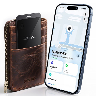 Трекер Acefast S3 Metal Card 100 mAh (2ps) Gray Трекер Acefast S3 Metal Card 100 mAh (2ps) Gray