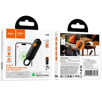 Трекер Hoco E99 Flash + сигнальная подсветка і вибросигнализация 150 mAh Black Трекер Hoco E99 Flash + сигнальная подсветка і вибросигнализация 150 mAh Black
