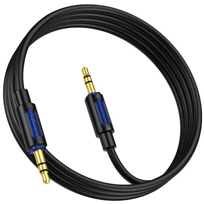 Аудіо кабель Aux Borofone BL20 True sound silicone (1m) Black