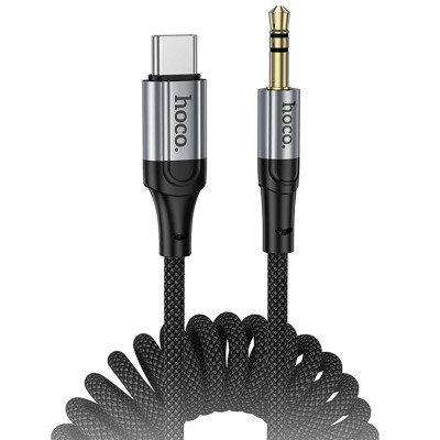 Аудіо кабель Aux Hoco UPA33B Nuevo (Type-C to AUX 3.5mm) (1.5m) Black