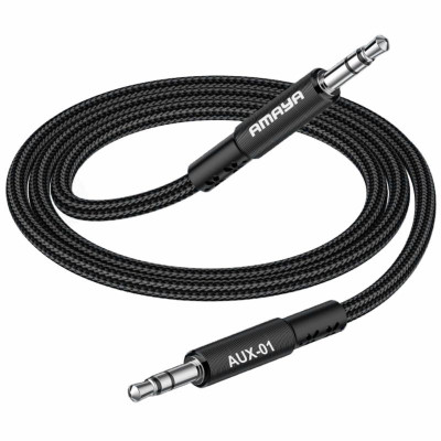 Аудіо кабель Aux Amaya AUX-01 (1m) Black