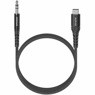 Аудіо кабель Aux Amaya AUX-02 (Type-C to AUX 3.5mm) (1m) Black