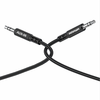 Аудіо кабель Aux Amaya AUX-06 (2m) Black