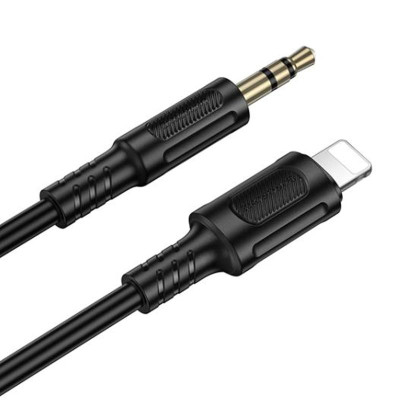 Аудіо кабель Aux Borofone BL25A Nice (Lightning to AUX 3.5mm) (1m) Black