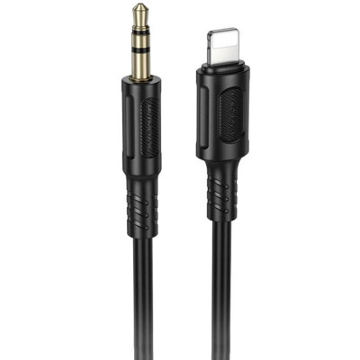 Аудіо кабель Aux Borofone BL25A Nice (Lightning to AUX 3.5mm) (1m) Black