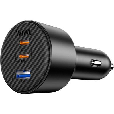 АЗП WIWU CC026 Warriors PD200W+QC3.0 (1USB-A/2C) Black АЗП WIWU CC026 Warriors PD200W+QC3.0 (1USB-A/2C) Black