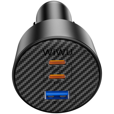 АЗП WIWU CC026 Warriors PD200W+QC3.0 (1USB-A/2C) Black АЗП WIWU CC026 Warriors PD200W+QC3.0 (1USB-A/2C) Black