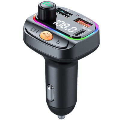 АЗП FM модулятор WIWU QC031 MP3 Car PD20W+QC3.0 (2USB-A/1C) Black