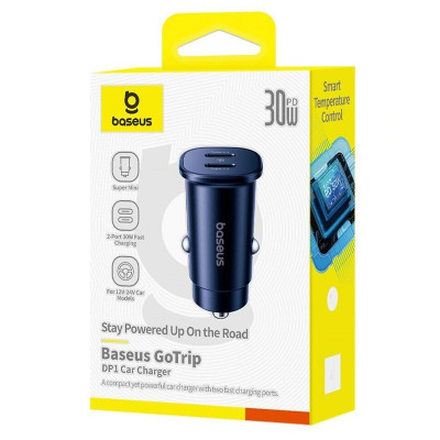 АЗП Baseus GoTrip DP1 PD30W (2USB-C) (C00072300123) Cosmic Black АЗП Baseus GoTrip DP1 PD30W (2USB-C) (C00072300123) Cosmic Black