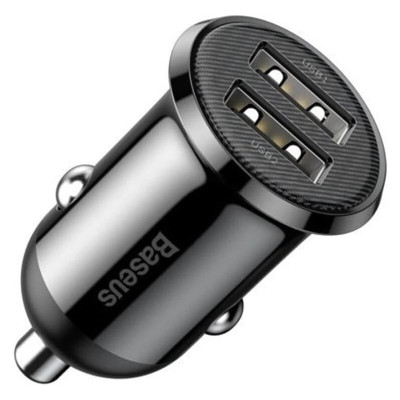 АЗП Baseus Grain Pro 4.8A (2USB-A) (CCALLP) Чорний АЗП Baseus Grain Pro 4.8A (2USB-A) (CCALLP) Чорний