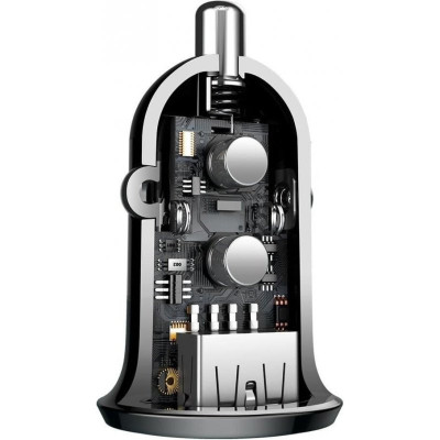 АЗП Baseus Grain Pro 4.8A (2USB-A) (CCALLP) Чорний АЗП Baseus Grain Pro 4.8A (2USB-A) (CCALLP) Чорний