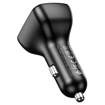 АЗП FM модулятор Borofone BC41 Eminency QC3.0 (2USB-A) Чорний