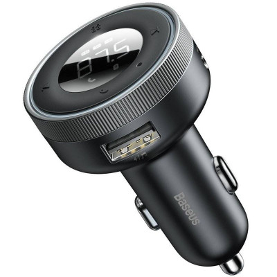 АЗП FM модулятор Baseus Enjoy 17W (2USB-A) (CCLH-01) Чорний