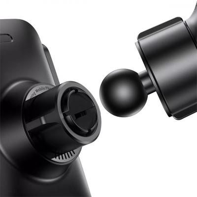 Автотримач з БЗП Baseus Wisdom Auto Alignment (QI 15W) (Air Outlet base) (CGZX000001) Black Автотримач з БЗП Baseus Wisdom Auto Alignment (QI 15W) (Air Outlet base) (CGZX000001) Black
