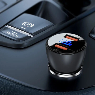 АЗП Acefast B7 QC3.0 45W (2USB-A) Transparent black