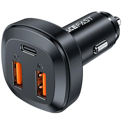 АЗП Acefast B9 PD36W+QC4.0 total 66W (2USB-A/1C) Black