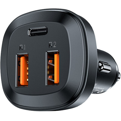АЗП Acefast B9 PD36W+QC4.0 total 66W (2USB-A/1C) Black