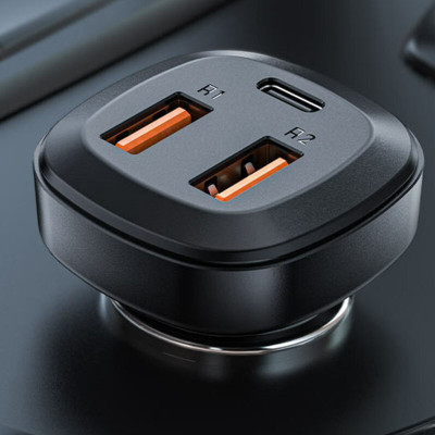 АЗП Acefast B9 PD36W+QC4.0 total 66W (2USB-A/1C) Black