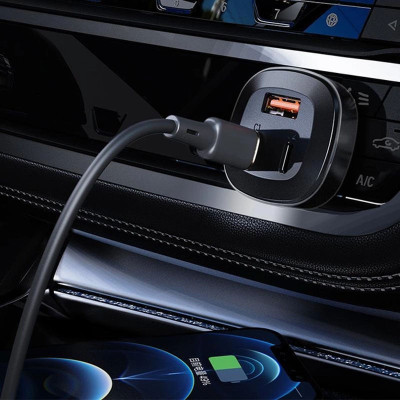 АЗП Acefast B3 PD66W+QC4.0 (1USB-A/2C) Black АЗП Acefast B3 PD66W+QC4.0 (1USB-A/2C) Black