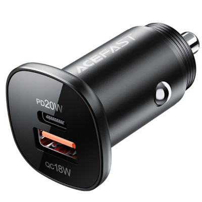 АЗП Acefast B1 mini PD20W+QC3.0 total 38W (1USB-A/1C) Black