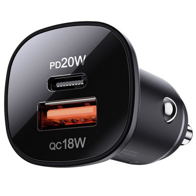 АЗП Acefast B1 mini PD20W+QC3.0 total 38W (1USB-A/1C) Black