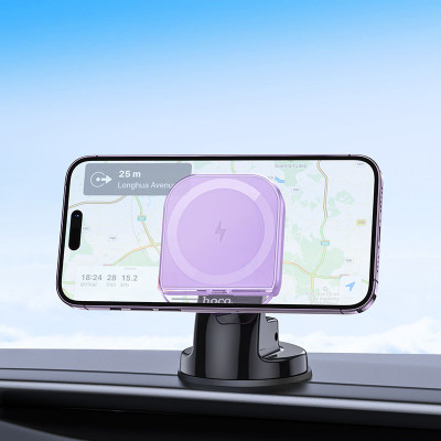 Автотримач з БЗП Hoco HW18 Crystal (center console) Romantic purple Автотримач з БЗП Hoco HW18 Crystal (center console) Romantic purple