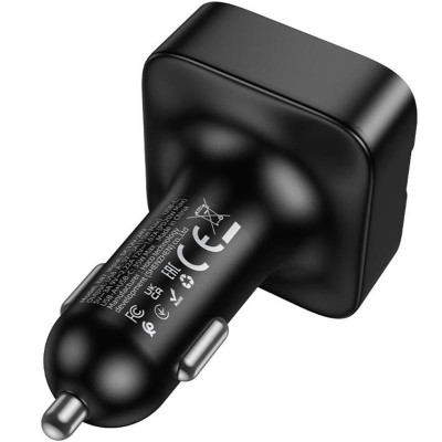 АЗП FM модулятор Hoco E87 Delta 35W (1USB-A/1C) Black