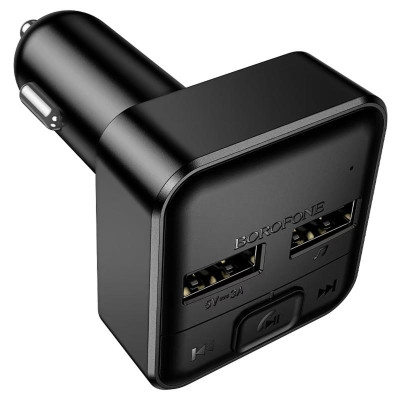 АЗП FM модулятор Borofone BC63 Selecto QC3.0 (2USB-A) Black