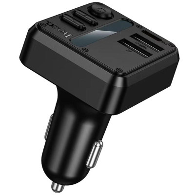 АЗП FM модулятор Hoco E89 Libre 45W (1USB-A/1C) Black