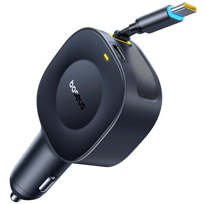 АЗП Baseus PrimeTrip VR2 45W with retractable cable (2USB-C) (C02069) Cosmic Black АЗП Baseus PrimeTrip VR2 45W with retractable cable (2USB-C) (C02069) Cosmic Black