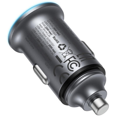 АЗП Acefast B15 PD20W+QC3.0 total 65W (1USB-A/1C) Gray АЗП Acefast B15 PD20W+QC3.0 total 65W (1USB-A/1C) Gray