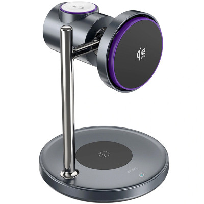 БЗП WIWU Wi-W041 Space Qi2 3 in 1 wireless charger Black