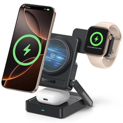 БЗП Baseus PicoGo AF21 Portable 3in1 35W Qi2.2 (E02054) Cosmic Black БЗП Baseus PicoGo AF21 Portable 3in1 35W Qi2.2 (E02054) Cosmic Black