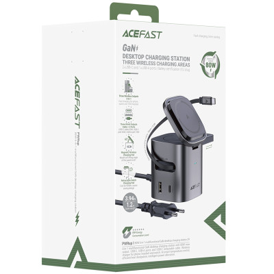 БЗП Acefast Z9 6in1 35W GaN + МЗП 45W Metal grey БЗП Acefast Z9 6in1 35W GaN + МЗП 45W Metal grey
